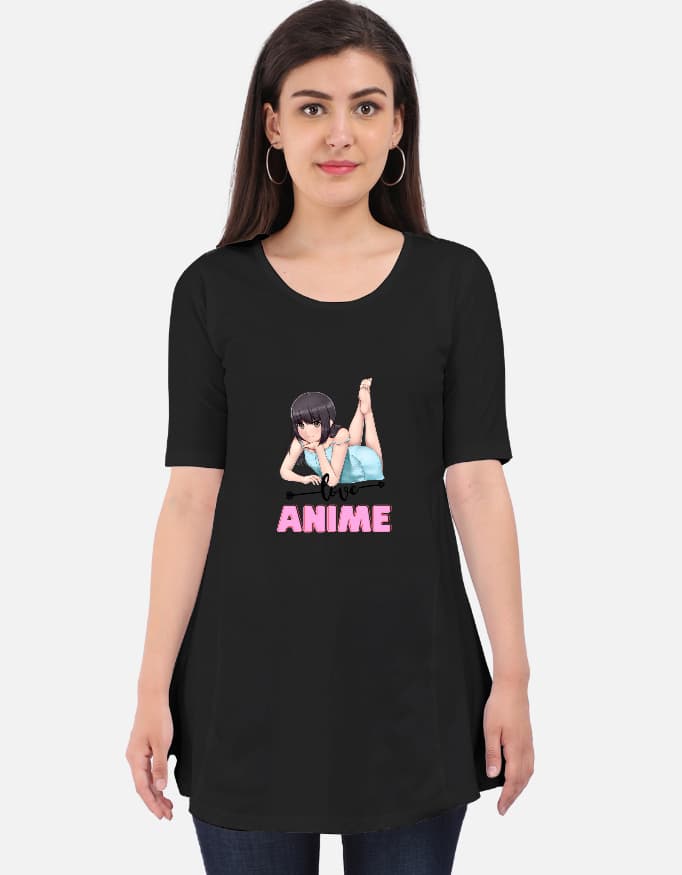 Maternity Dress Anime Girl Print