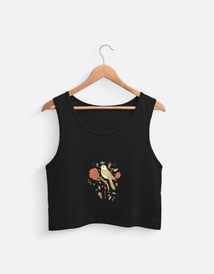 Tank Top Bird Front Print
