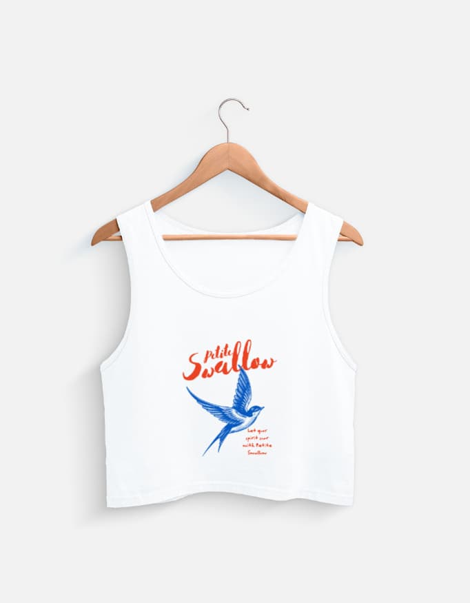 Tank Top Swallow Front Print