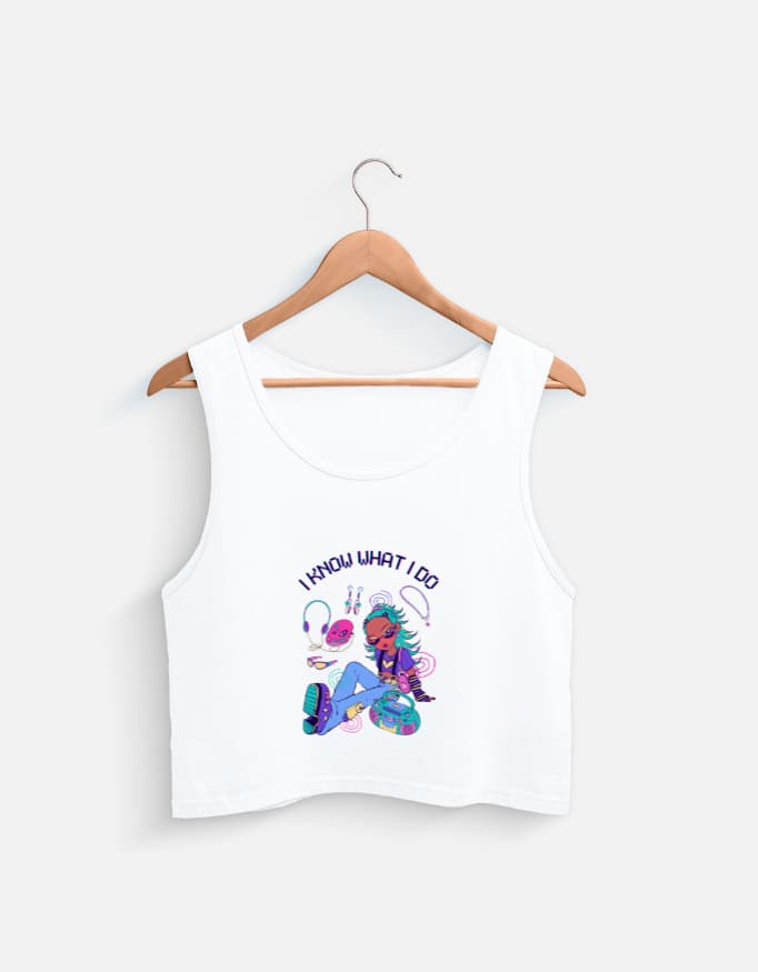 Tank Top DJ Girl Front Print