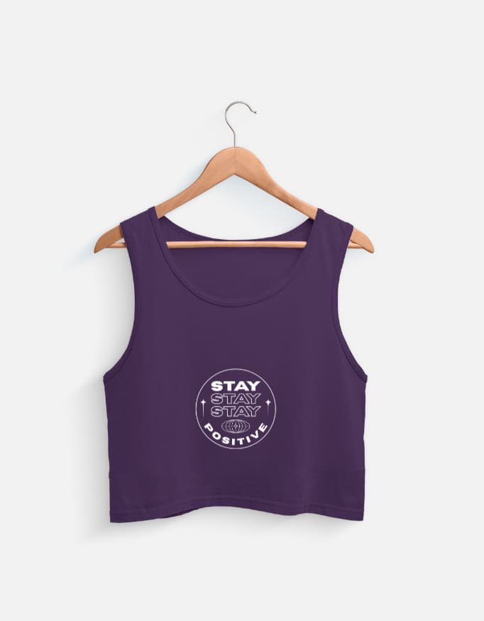 Tank Top Stay Positive Front Print