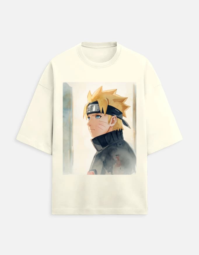Terry Oversized Tee Naruto Front Print