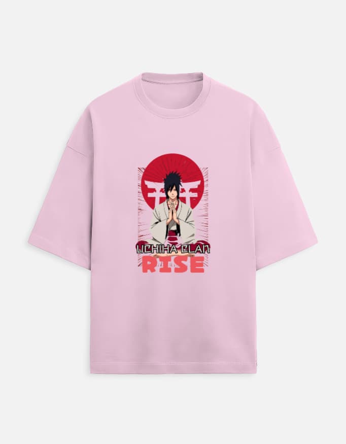 Terry Oversized Tee Rise Anime Front Print