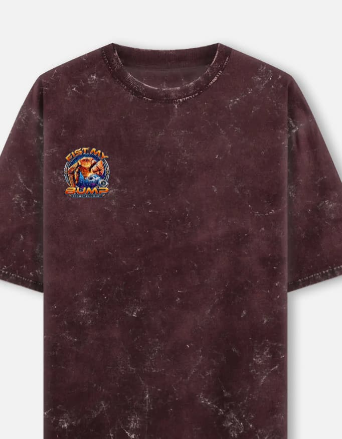 Right Pocket Logo Unisex Acid Washed Oversized Tee